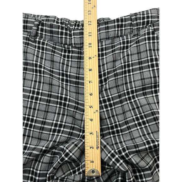 Hot Topic Womens Size Large L Black and White Plaid High Rise Pants 30"W x 28"I - Picture 11 of 16